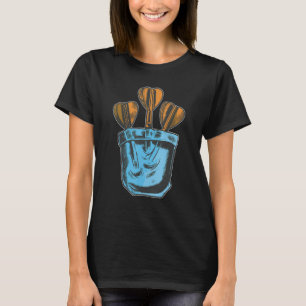 Camiseta Jugador de arte gráfico retro Darts Dartboard Bull