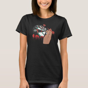 Camiseta Jugador de arte gráfico retro Darts Dartboard Bull