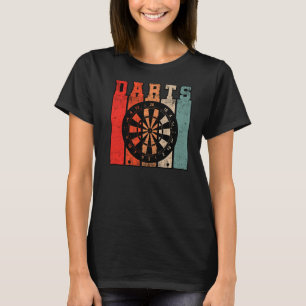 Camiseta Jugador de arte gráfico retro Darts Dartboard Bull