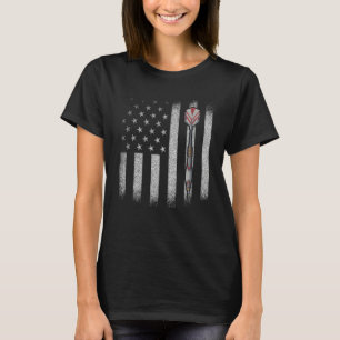 Camiseta Jugador de arte gráfico retro Darts Dartboard Bull