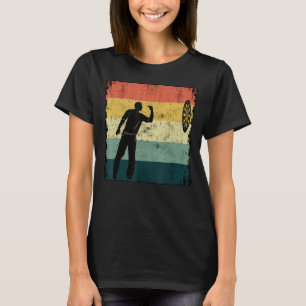 Camiseta Jugador de arte gráfico retro Darts Dartboard Bull