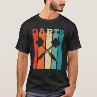 Camiseta Jugador de arte gráfico retro Darts Dartboard Bull