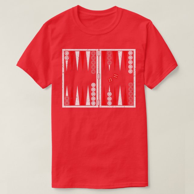 Camiseta Jugador de backgammon para backgammon (Diseño del anverso)