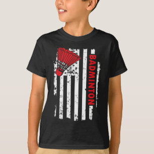 Camiseta Jugador de Badminton con bandera de Estados Unidos