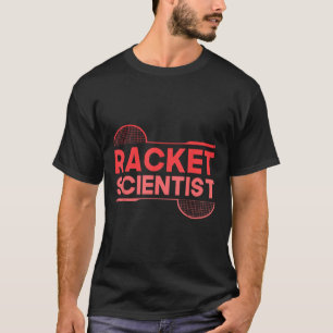 Camiseta Jugador de bádminton Lanzadera Raqueta Científico