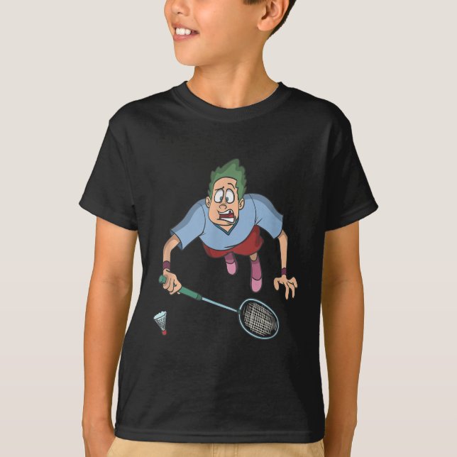 Camiseta Jugador de bádminton saltando  (Anverso)