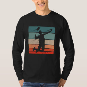 Camiseta Jugador de bádminton salto smash
