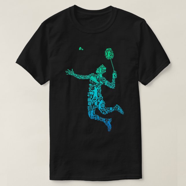 Camiseta Jugador de Badminton Shuttlecock Jóvenes hombres (Diseño del anverso)