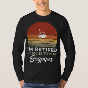 Camiseta Jugador de Bagpipes retirado Tee: Jubilación diver