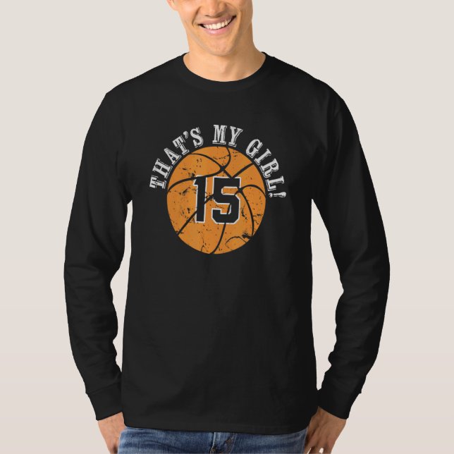 Camiseta Jugador de baloncesto, 15, que es mi Chica... (Anverso)