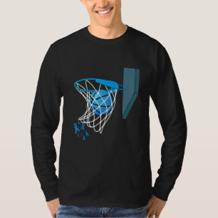 Camiseta Jugador de baloncesto Cinta azul Sensibilización s