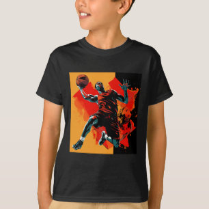 Camiseta Jugador de baloncesto con cesta de dunas