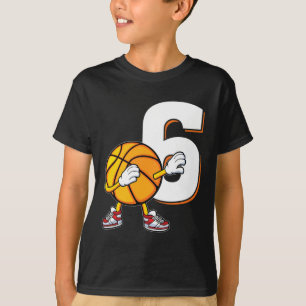 Camiseta Jugador de baloncesto de cumpleaños Dabbing de 6 a