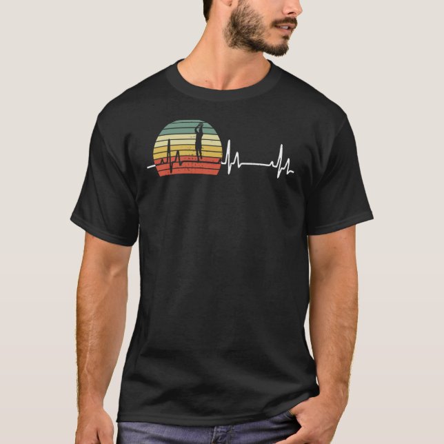 Camiseta Jugador De Baloncesto De Fútbol Retro Heartbeat (Anverso)