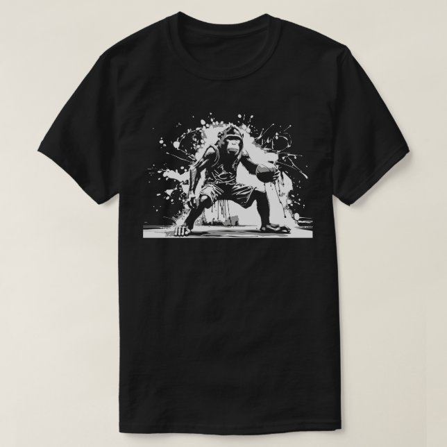 Camiseta jugador de baloncesto de mono (Diseño del anverso)