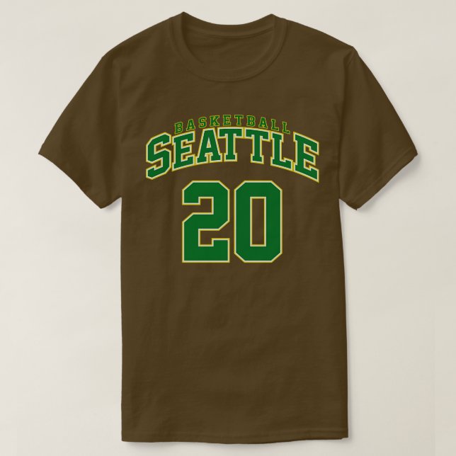 Camiseta Jugador de baloncesto de Seattle número 3 (Diseño del anverso)