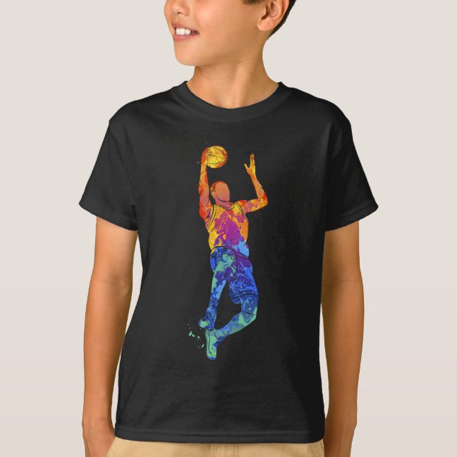 Camiseta Jugador de baloncesto Dunking Gráfico de baloncest (Anverso)