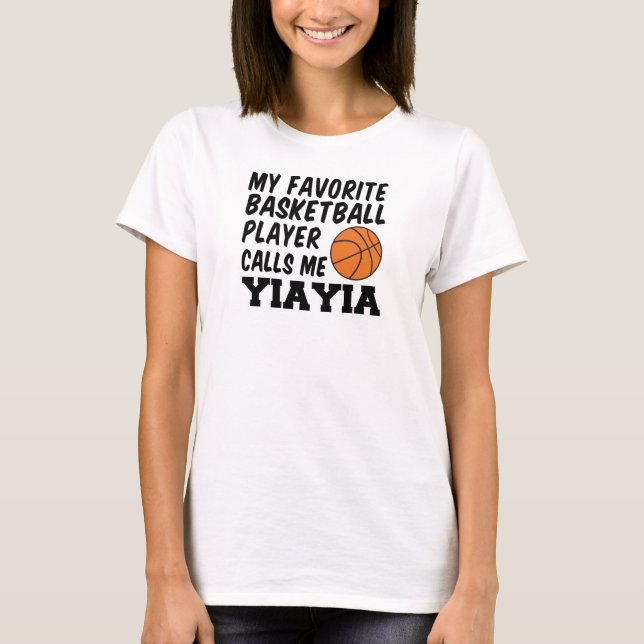 Camiseta Jugador de baloncesto favorito me llama YiaYia (Anverso)