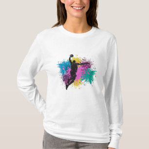 Camiseta Jugador de baloncesto Grungy Color Splashes