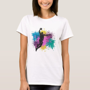 Camiseta Jugador de baloncesto Grungy Color Splashes