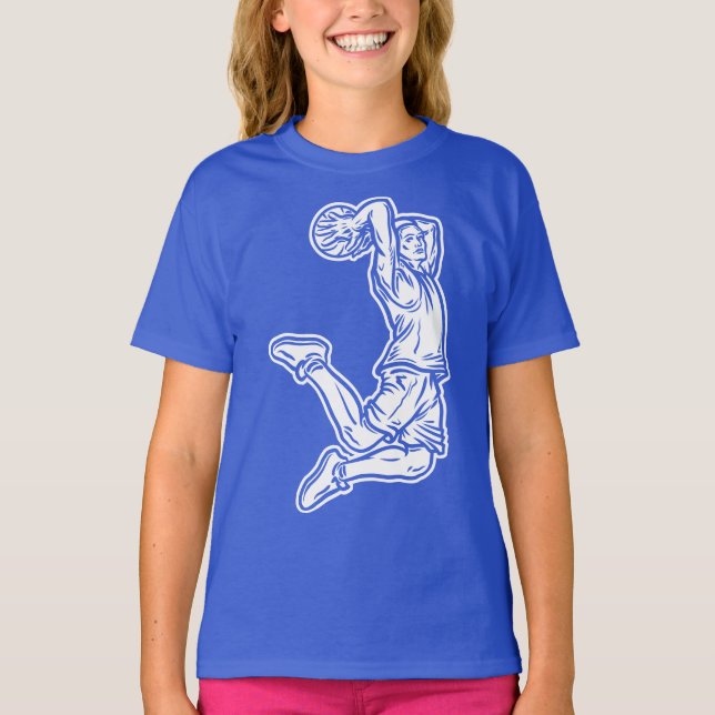 Camiseta Jugador de baloncesto haciendo el diseño de la luz (Anverso)