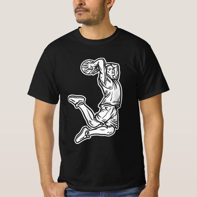 Camiseta Jugador de baloncesto haciendo el diseño de la luz (Anverso)