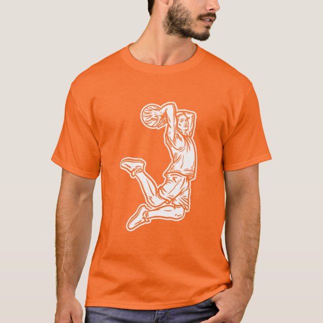 Camiseta Jugador de baloncesto haciendo el diseño de la luz (Anverso)