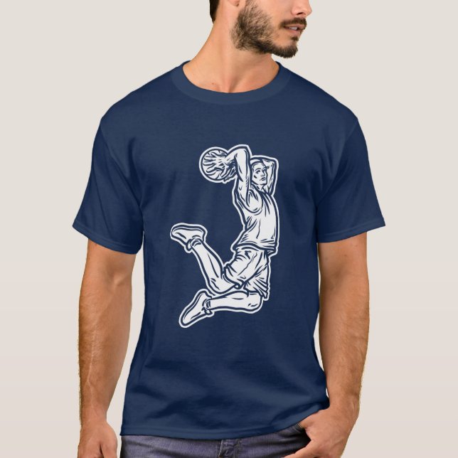 Camiseta Jugador de baloncesto haciendo el diseño de la luz (Anverso)