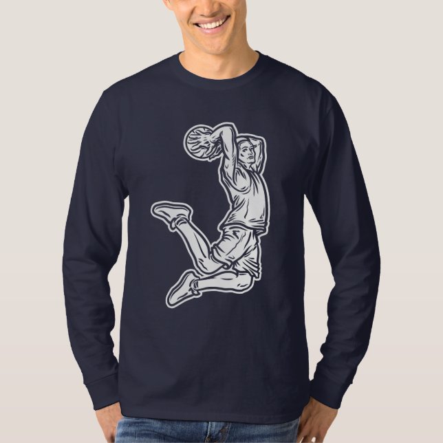 Camiseta Jugador de baloncesto haciendo el diseño de la luz (Anverso)