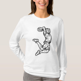 Camiseta Jugador de baloncesto Haciendo Slam Dunk Dark Desi