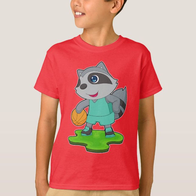 Camiseta Jugador de Baloncesto Mapache Baloncesto (Anverso)
