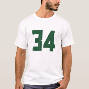 Camiseta Jugador de baloncesto número 34, ventilador de boy