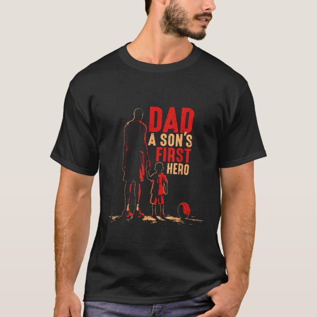 Camiseta Jugador de baloncesto papá padre hijo de primer hé (Anverso)