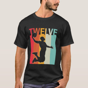 Camiseta Jugador de baloncesto retro regalo de 12 años para