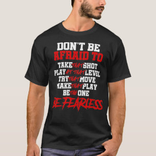 Camiseta Jugador de baloncesto sin miedo, jugador deportivo