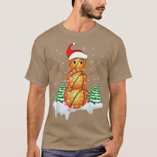 Camiseta Jugador de baloncesto Snowman Santa Basketball Lig