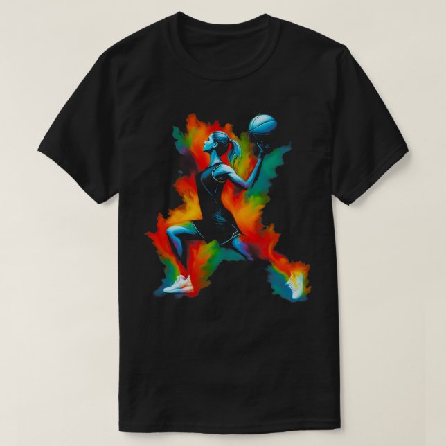 Camiseta Jugador de baloncesto trofeo entrenador deportivo (Diseño del anverso)