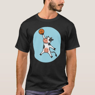 Camiseta Jugador de Baloncesto Vaca Animal de Granja Balón