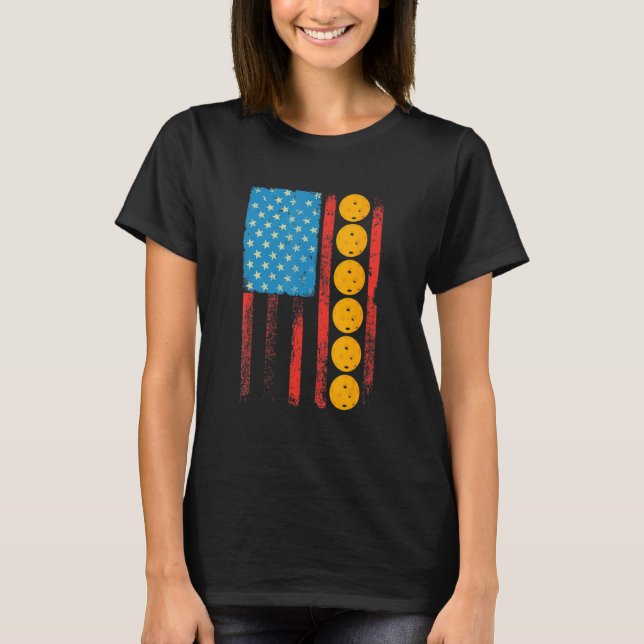 Camiseta Jugador de balonmano con bandera estadounidense (Anverso)