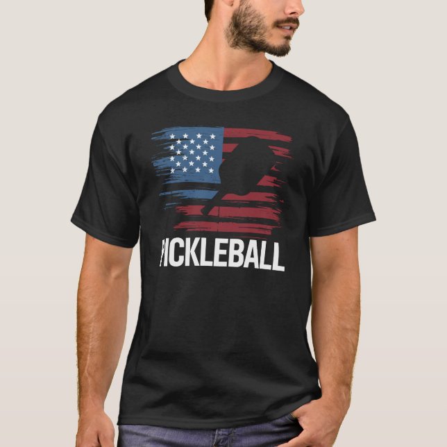 Camiseta Jugador de balonmano con bandera estadounidense (Anverso)