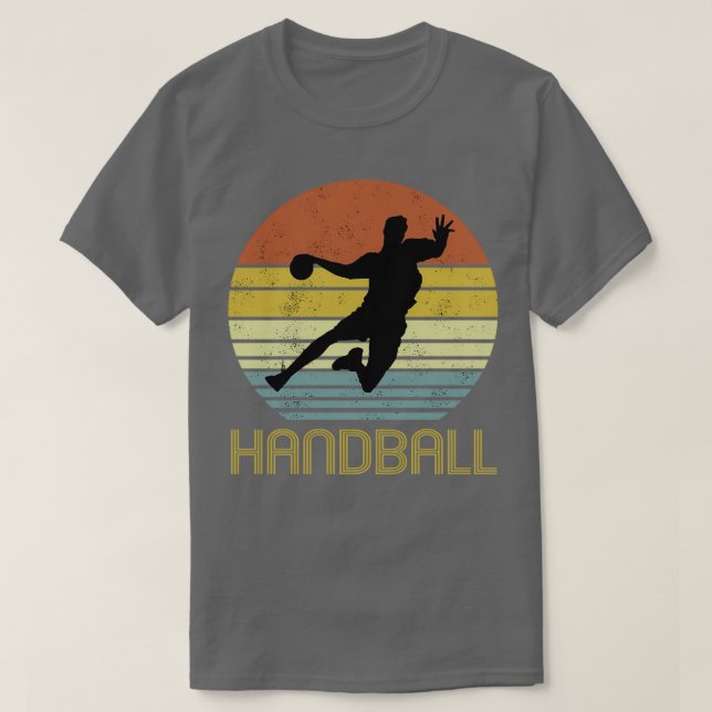 Camiseta Jugador de balonmano Retro Vintage Sunset (Diseño del anverso)