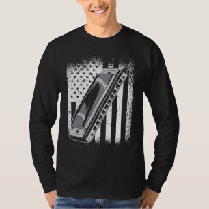 Camiseta Jugador de bandera de los Estados Unidos Harmonica