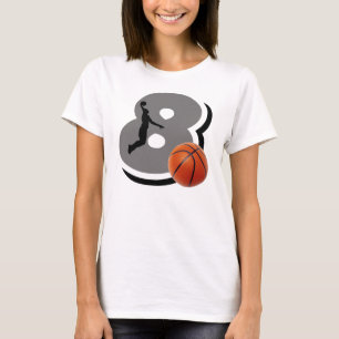 Camiseta Jugador de básquet del número 8