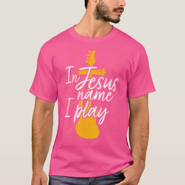Camiseta Jugador de Bass Jesús Adorar Banda Basisten Ba Elé (Anverso)