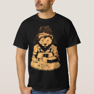 Camiseta Jugador de Bear Poker Jugando Tarjetas Lucky Gambl