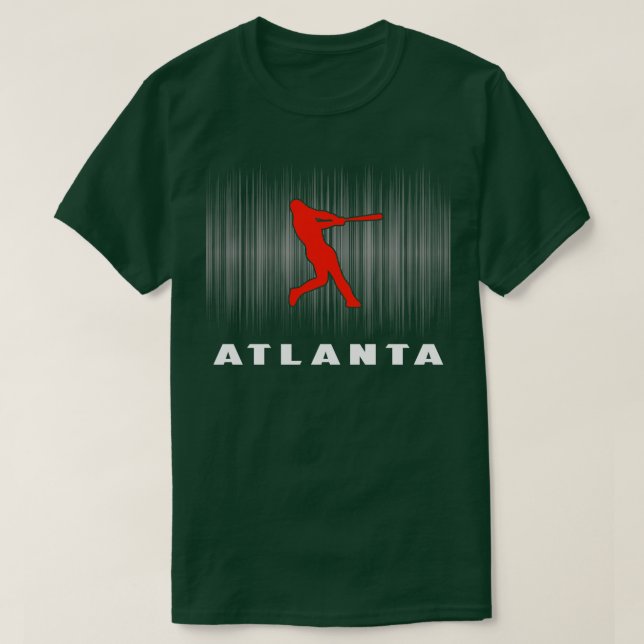 Camiseta Jugador de béisbol Atlanta Retro I Love Atlanta Me (Diseño del anverso)