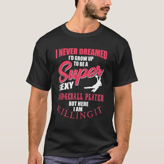 Camiseta Jugador De Béisbol Cita De Aparatos Dodge Ball (Anverso)