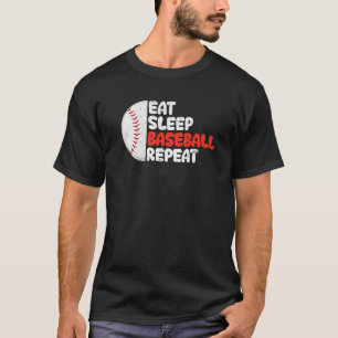 Camiseta Jugador de béisbol come el sueño béisbol repetir b