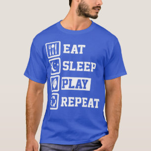 Camiseta Jugador De Béisbol Comer Sleep Baseball Repetir Gr