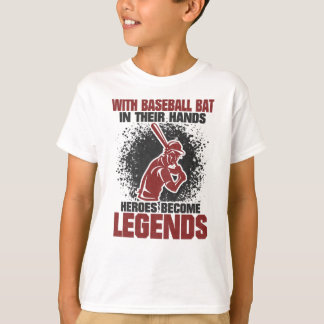 Camiseta Jugador De Béisbol Con Bate De Béisbol